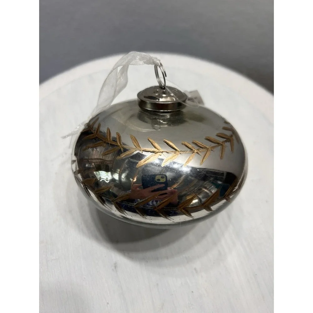 Vintage LARGE glass Christmas Tree Ornament 5
